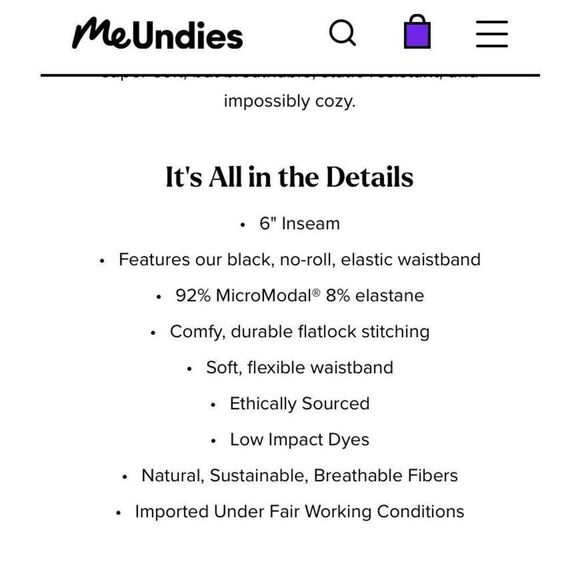 ME UNDIES - NWOT - M Sz S - Lot of 3 Boxer Brief Underwear. Softest There Is! - Picture 13 of 16